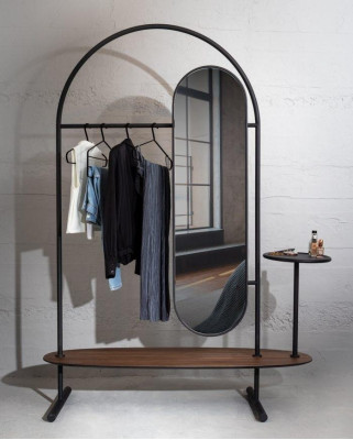 Luxurious Mirror with Shelf Modern Stylish Furniture in Hallway Novelty
