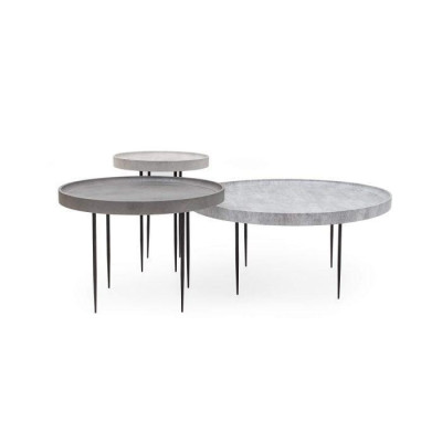 Natural wood coffee table trio, environmentally friendly for the living room