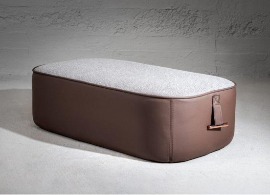 Perfect Stylish Brown Color Soft Stool Imitation leather Furniture in Living room