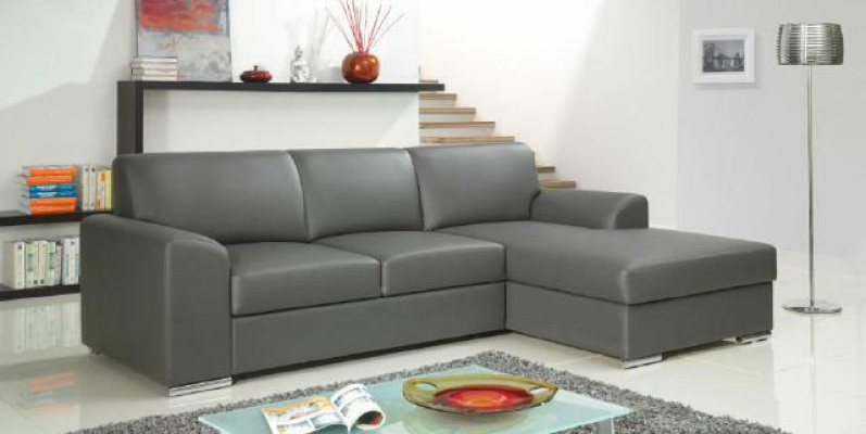 Innovation in the living room corner sofas with fabric upholstery and extendable sleeping function