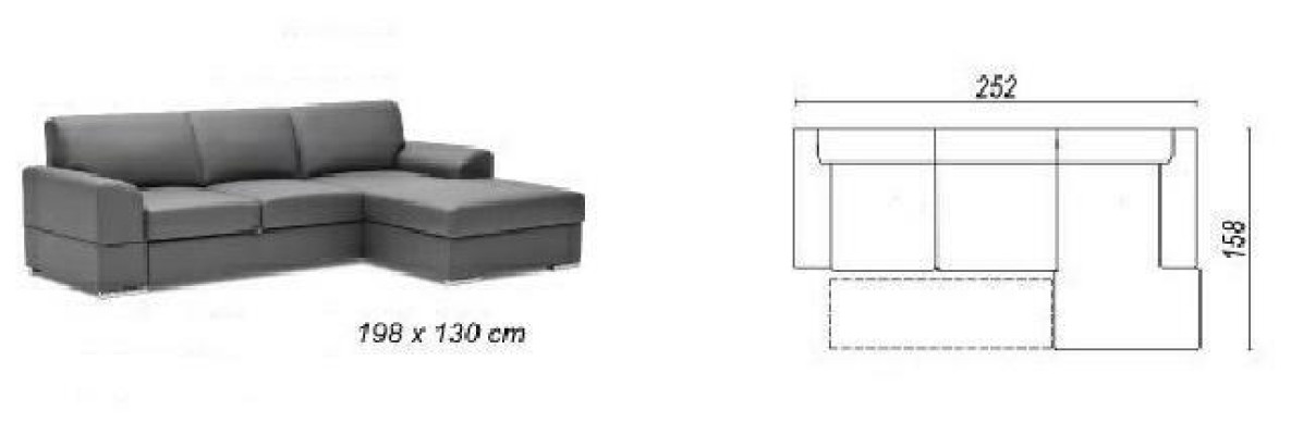 Innovation in the living room corner sofas with fabric upholstery and extendable sleeping function