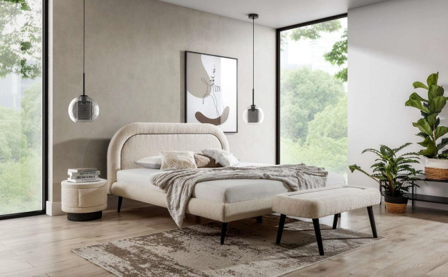 Bed White Beautiful Design Modern Double Beds Bedroom Elegant Furniture
