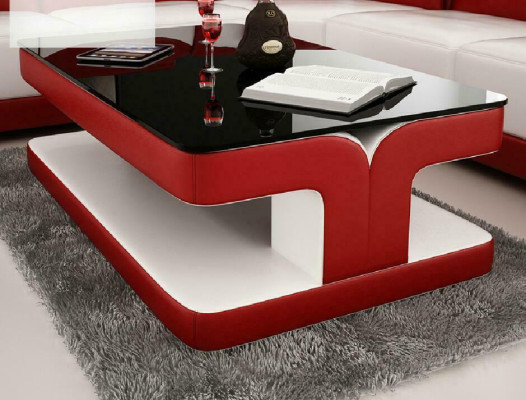 Sofa table design living room leather coffee glass couch upholstery side