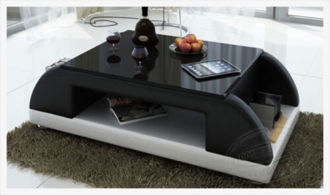 Modern Couch Upholstery Leather Table Living room Side Glass Tables