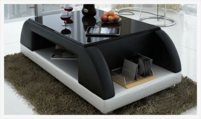 Modern Couch Upholstery Leather Table Living room Side Glass Tables