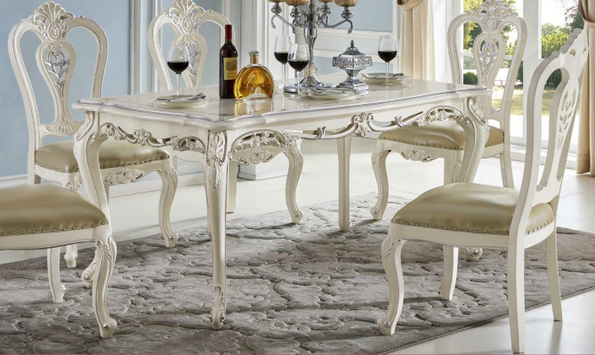 Baroque Classic Dining room Suite Chairs Dining set 6x armchair Solid wood