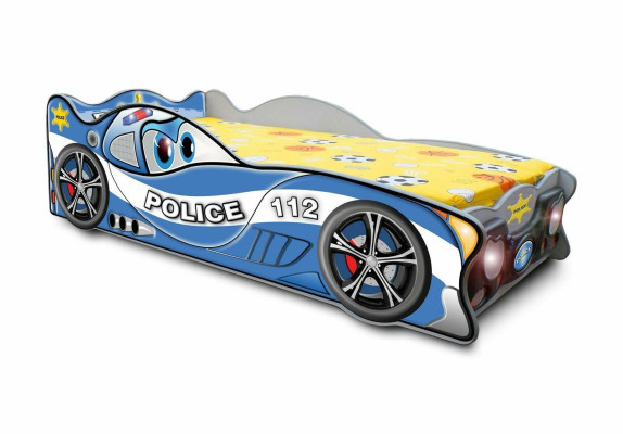Racing Car Car Bed Sleep Room Child Beds Children Furniture Wood + Mattress