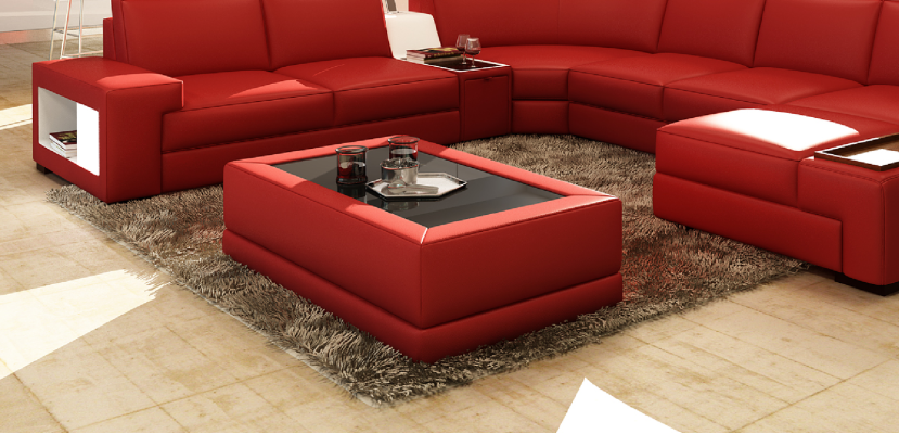 Luxury Coffee tables Polser Leather Designer Living room Side table Tables