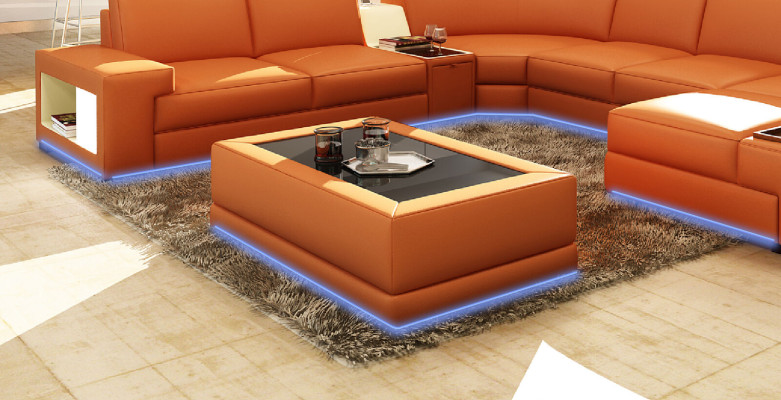 Luxury Coffee tables Polser Leather Designer Living room Side table Tables