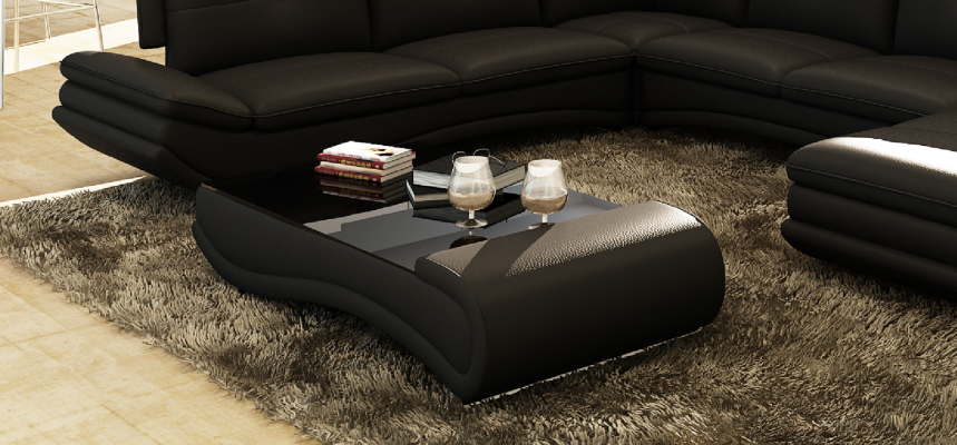 Sofa table design living room glass leather couch sofa table coffee side