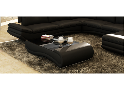 Sofa table design living room glass leather couch sofa table coffee side
