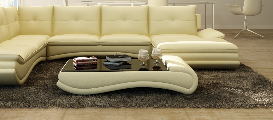 Sofa table design living room glass leather couch sofa table coffee side