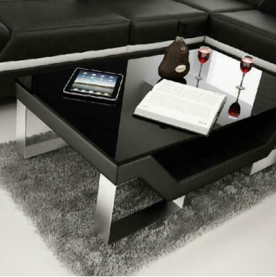 Sofa table Glass Design Table Living Room Leather Couch Side Sofa Coffee