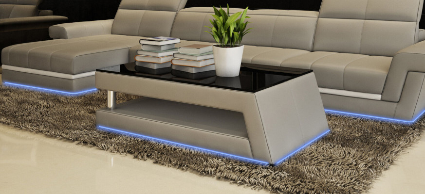 Modern designer glass table side sofa Tables Living room Table Coffee table