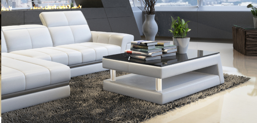 Modern designer glass table side sofa Tables Living room Table Coffee table