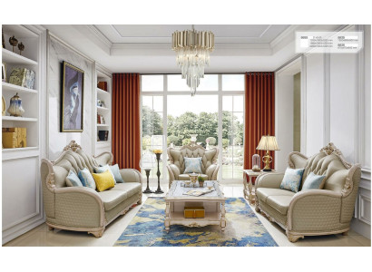 Design Living landscape Sofa Upholstery Sofa set 321 Seater Table Side table Solid wood