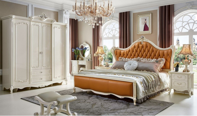 Wardrobe Cabinets Baroque Solid wood Wardrobe Antique Style Bedroom