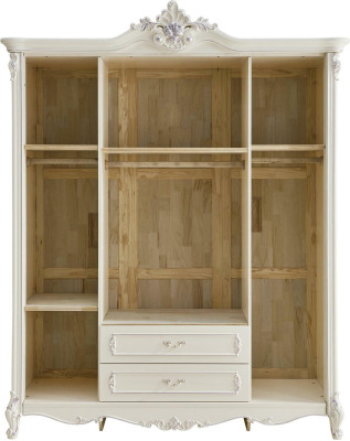 Wardrobe Cabinets Baroque Solid wood Wardrobe Antique Style Bedroom