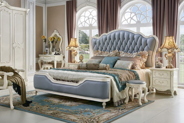 Classic s Double bed Beds Baroque Upholstered bed Bed Chesterfield Solid wood