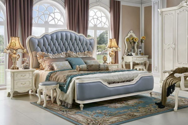 Classic s Double bed Beds Baroque Upholstered bed Bed Chesterfield Solid wood
