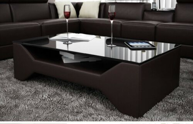 Classic r Luxury Designer Coffee table Decor Sofa Living room Table Leather