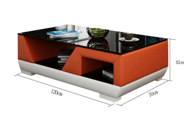 Classic r Luxury Designer Coffee table Sofa Living room Decor Table Leather
