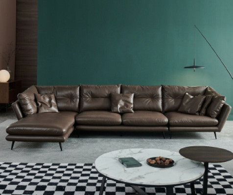 Leather sofa Couch Living landscape Corner Design Modern Sofa Corner sofa L-shape