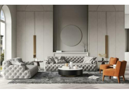 Chesterfield Leather Sofa Three Seater Relax Seat Design Couch Lounge Sofas 234 cm