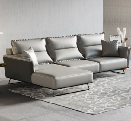 Designer leather sofa Corner sofa Upholstery Corner Couch Seat Corner L-shape Suite Sofa