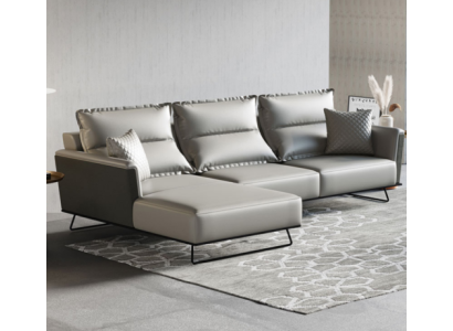Designer leather sofa Corner sofa Upholstery Corner Couch Seat Corner L-shape Suite Sofa