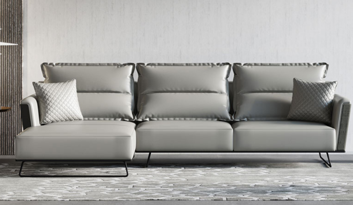 Designer leather sofa Corner sofa Upholstery Corner Couch Seat Corner L-shape Suite Sofa