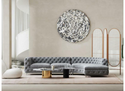 Chesterfield Seat Design Couch Lounge Sofas Textile Corner sofa L-shape Living landscape
