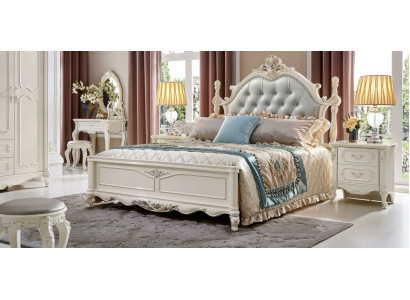 Classic s Bedroom Set Bed Beds Furniture Solid wood 2x Bedside table 3pcs