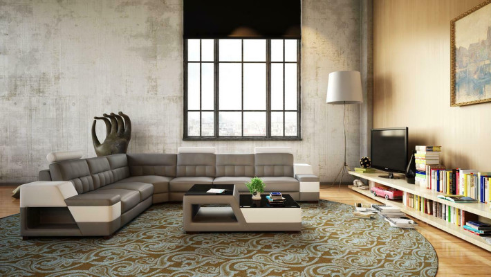 Designer Corner sofa Sofa Living landscape Upholstery Corner sofa Couch set
