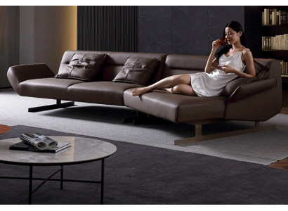 Design Corner sofa Living landscape Sofa Couch L-shape Upholstery Couches Leather