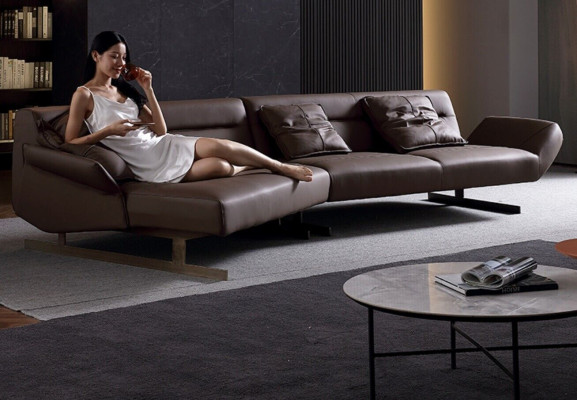 Design Corner sofa Living landscape Sofa Couch L-shape Upholstery Couches Leather