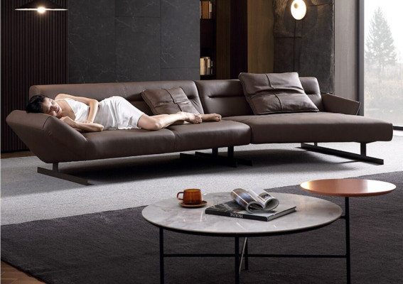 Design Corner sofa Living landscape Sofa Couch L-shape Upholstery Couches Leather