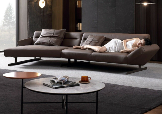 Design Corner sofa Living landscape Sofa Couch L-shape Upholstery Couches Leather