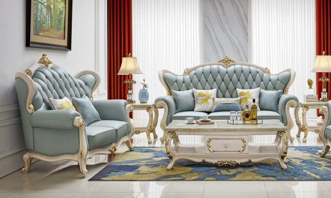 Sofa set 3 2 Seater Sofa Seat Couch Upholstery Suite Classic Solid wood