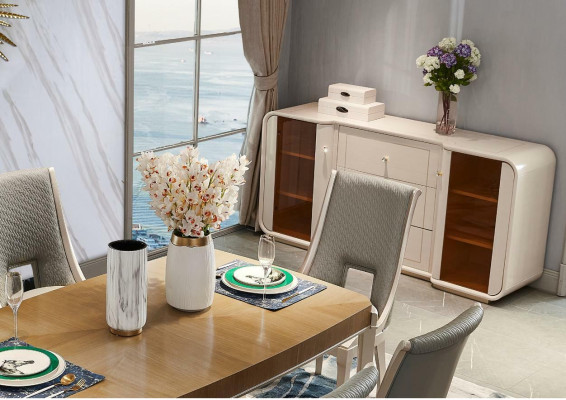 Dining table 6 x Chairs Dining room Set Dining set Modern Chairs Table 7 pieces. Solid wood