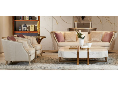 Sofa set Sofa Couch Leather Sofas Couches Seat cushions 4+1 Solid wood