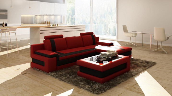 Leather Sofa Couch Living landscape L-shape Design Modern Sofa Corner Sofas