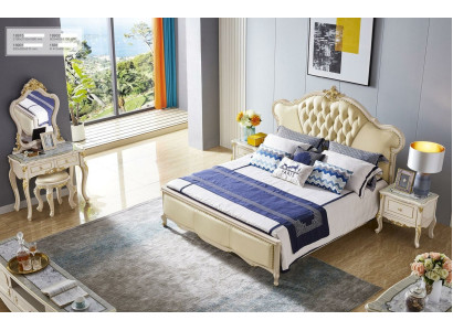 Chesterfield Big Luxury Double bed Bed Upholstered bed Design 180x200 Solid wood