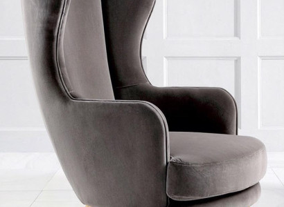 Wing Chair Armchair Recliner 1 Seat Seat Fabric Luxury Living room Modern Gray new