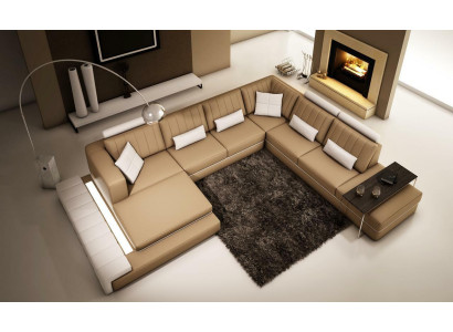 XXL Living landscape Design Corners Upholstery Sofa Couch Leather Sofas Suite