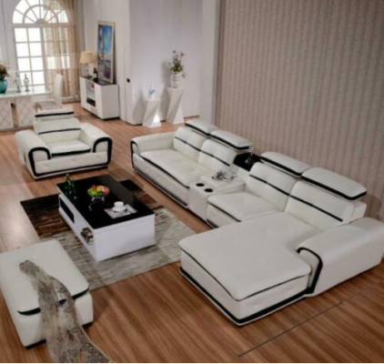 Luxury Corner suite Corner sofa L-shape Upholstery Relax Modern Seat Furniture Living landscape