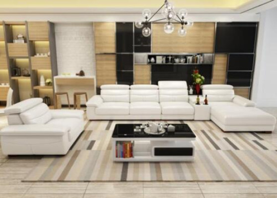 Corner sofa L-shape Imitation leather Corner upholstered sofa Seat Design Couch Sofas Living landscape