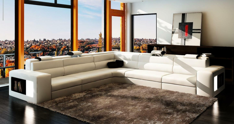 Design XXL Big Corners Upholstery Corner Sofa Couch Leather Sofas Suite L-shape