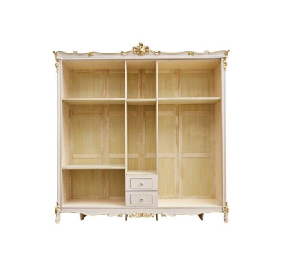 Bed Bedside table Wardrobe 4 pcs. Bedroom Set Modern Beds Solid wood
