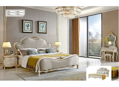 Bed Upholstery Beds Luxury Leather Hotel Sleep Room Double Solid wood new